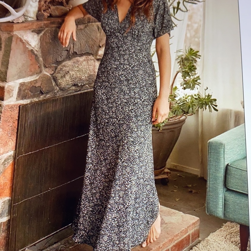 Christy Dawn Black Floral Maxi Dress